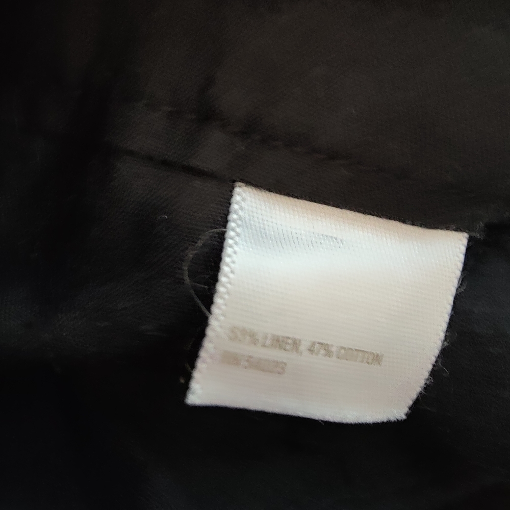 Old Navy Black Linen/Cotton pants Size 10 - Picture 4 of 8